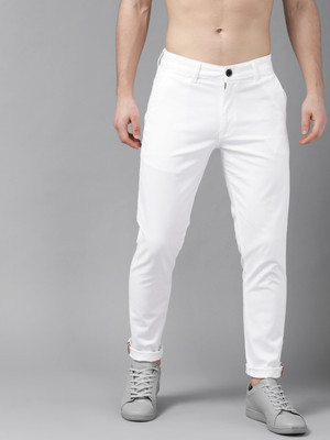 Roadster Slim Fit Men White Trousers