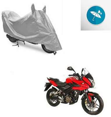 Atulit enterprises Two Wheeler Cover for Bajaj(Pulsar AS 150, Silver)