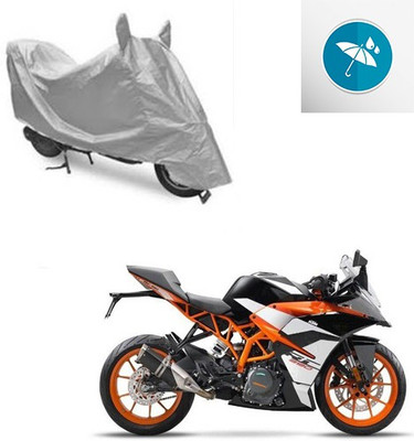 SRENTERPRISES Two Wheeler Cover for KTM(RD 350, Silver)