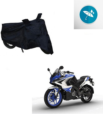 Atulit enterprises Two Wheeler Cover for Bajaj(Pulsar RS 200, Black)