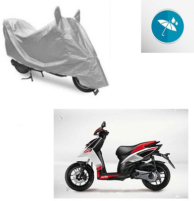SRENTERPRISES Two Wheeler Cover for Aprilia(SR 125, Silver)