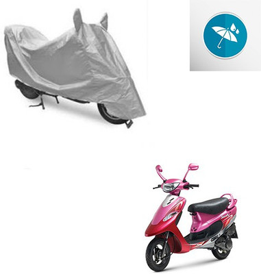 Atulit enterprises Two Wheeler Cover for TVS(Scooty Pep+, Silver)