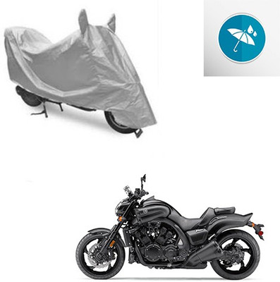 SRENTERPRISES Two Wheeler Cover for Yamaha(VMAX, Silver)