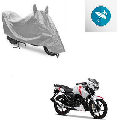 Atulit enterprises Two Wheeler Cover for TVS(Apache RTR 160, Silver)