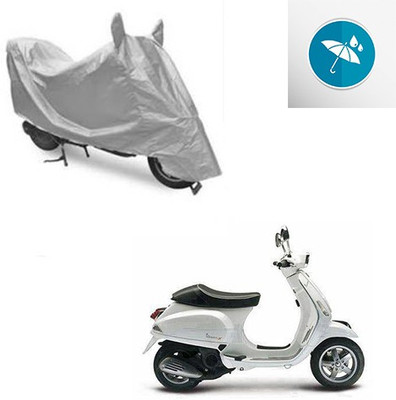 Atulit enterprises Two Wheeler Cover for Piaggio(Piaggio Vespa, Silver)