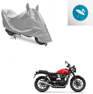 Atulit enterprises Two Wheeler Cover for Triumph(Twin spark, Silver)