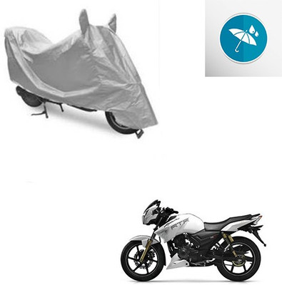 Atulit enterprises Two Wheeler Cover for TVS(Apache RTR 180, Silver)