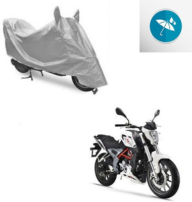 Atulit enterprises Two Wheeler Cover for DSK Benelli(TNT 25, Silver)