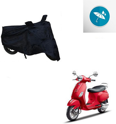 Atulit enterprises Two Wheeler Cover for Piaggio(Vespa VXL, Black)