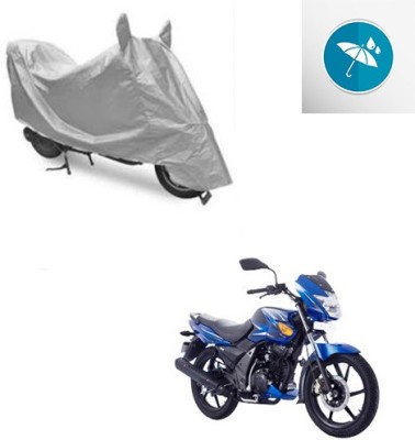 Atulit enterprises Two Wheeler Cover for TVS(Flame SR125, Silver)