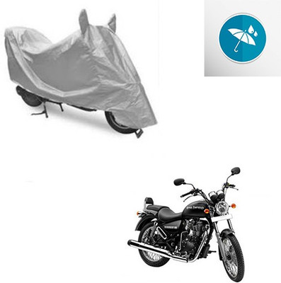 SRENTERPRISES Two Wheeler Cover for Royal Enfield(Thunderbird 350, Silver)