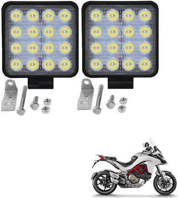 AuTO ADDiCT 16-leds-square-bk-35 Fog Lamp Motorbike LED for Ducati (12 V, 48 W)(Multistrada, Pack of 2)