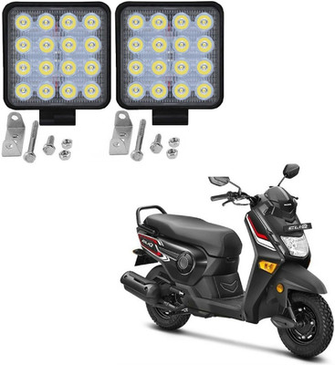AuTO ADDiCT 16-leds-square-bk-185 Fog Lamp Motorbike LED for Honda (12 V, 48 W)(Cielo, Pack of 2)