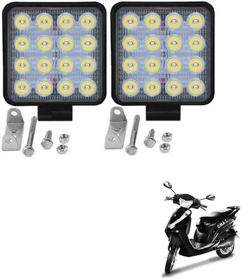 AuTO ADDiCT 16-leds-square-bk-196 Fog Lamp Motorbike LED for Lohia (12 V, 48 W)(Oma Star, Pack of 2)