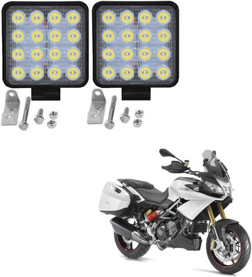 AuTO ADDiCT 16-leds-square-bk-1 Fog Lamp Motorbike LED for Aprilia (12 V, 48 W)(320d, Pack of 2)