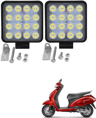 AuTO ADDiCT 16-leds-square-bk-186 Fog Lamp Motorbike LED for Honda (12 V, 48 W)(Activa 3G, Pack of 2)