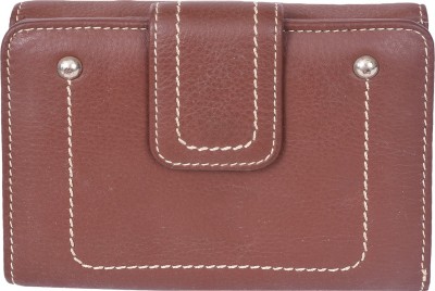 Leatherman Fashion Women Casual Brown Genuine Leather Wallet(8 Card Slots)