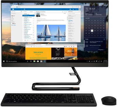 Lenovo ideacentre A340-24IWL Core i5 (8 GB DDR4/1 TB/Windows 11 Home/23.8 Inch Screen/A340-24IWL) with MS Office(Business Black, 447.36 mm x 541.04 mm x 185 mm, 5.87 Kg)