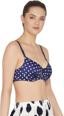 TOMKOT Women Push-up Lightly Padded Bra(Dark Blue)