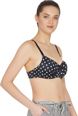 TOMKOT Women Push-up Lightly Padded Bra(Black)