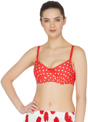 TOMKOT Women Push-up Lightly Padded Bra(Red)