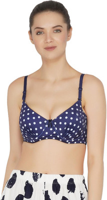TOMKOT Women Push-up Lightly Padded Bra(Dark Blue)