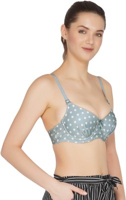 Piftif Women Push-up Lightly Padded Bra(Grey)