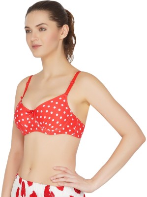 TOMKOT Women Push-up Lightly Padded Bra(Red)