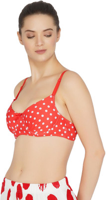 TOMKOT Women Push-up Lightly Padded Bra(Red)