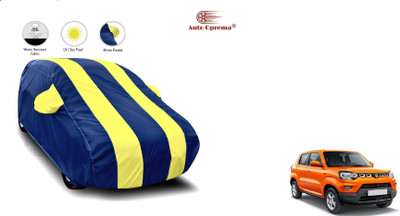 Auto Olprema Car Cover For Maruti Suzuki S-Presso (With Mirror Pockets)(Blue, Yellow)
