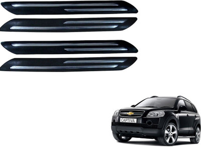 KOZDIKO Stainless Steel Car Bumper Guard(Black, White, Pack of 4, Chevrolet, Captiva)