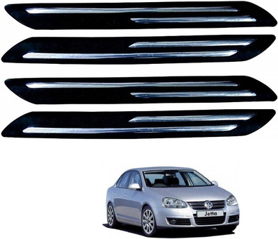 KOZDIKO Stainless Steel Car Bumper Guard(Black, Silver, Pack of 4, Volkswagen, Jetta)