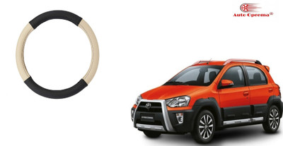 Auto Oprema Steering Cover For Toyota Etios Cross(Black,Beige, Leatherite)