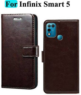 Mashgul Flip Cover for Infinix Smart 5, Infinix Hot 10 Play(Brown, Shock Proof, Pack of: 1)