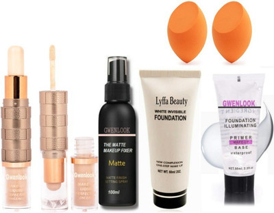 LYFFA beauty perfect Cover Foundation + Ultimate Pro makeup Fixer primer(6 Items in the set)