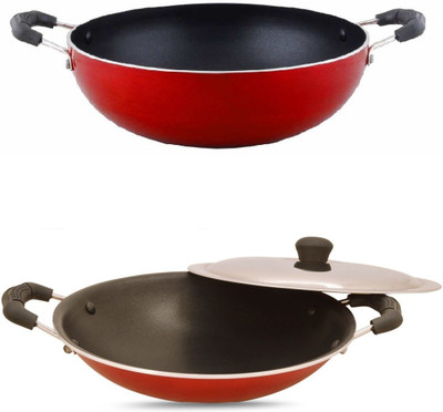 NAVRANG Non-Stick Coated Cookware Set(PTFE (Non-stick), 3 - Piece)