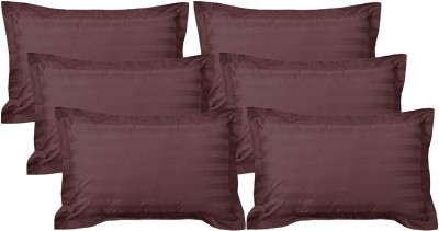 KUBER INDUSTRIES Self Design Pillows Cover(Pack of 6, 43 cm*67 cm, Brown)