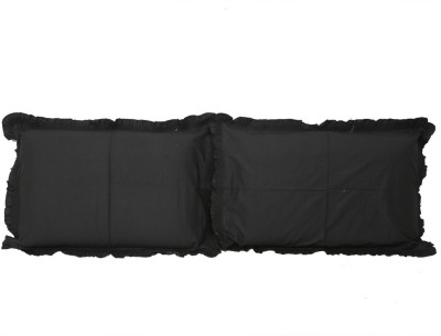 KUBER INDUSTRIES Self Design Pillows Cover(Pack of 2, 46 cm*69 cm, Black)