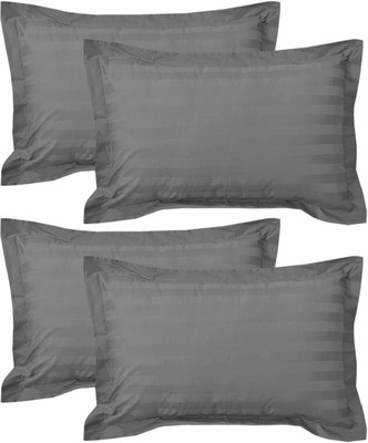 Avtex Cotton Pillows Cover(Pack of 4, 45 cm*70 cm, Grey)