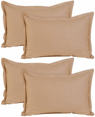 KUBER INDUSTRIES Self Design Pillows Cover(Pack of 4, 43 cm*67 cm, Brown)