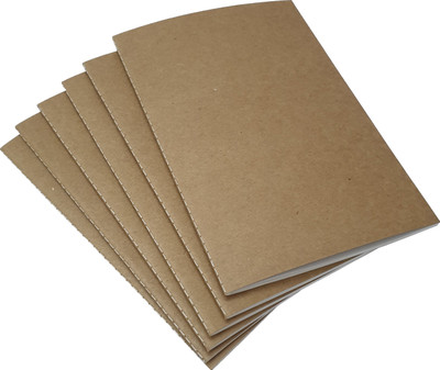 INNAXA Brown (Pack of 6) 64 Ruled Pages A5 Notebook Ruled 64 Pages(Brown, Pack of 6)