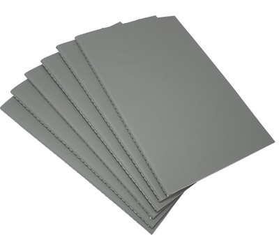 INNAXA Grey (Pack of 6) 64 Ruled Pages A5 Notebook Ruled 64 Pages(Grey, Pack of 6)