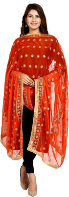 swi stylish Chiffon Embroidered Women Dupatta