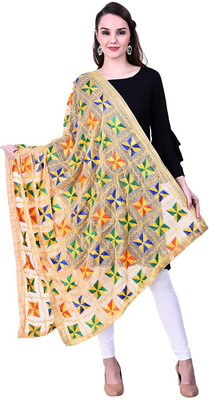 Feathers Pure Cotton Embroidered Women Dupatta