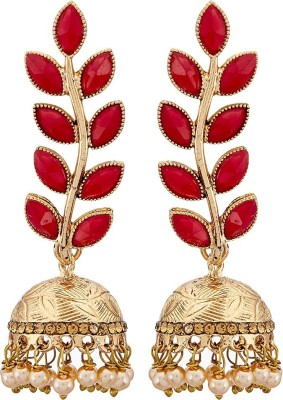 KENNICE Antique Rhodium Plated Dangler and Jhumka styled Earrings for girls and women Alloy Jhumki Earring