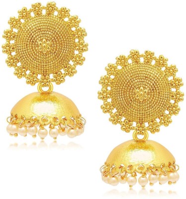 ZENEME Traditional Jhumki Earrings Jewellery for Women & Girls Cubic Zirconia Alloy Jhumki Earring