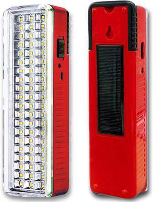 FIRSTLIKE 60 High-Bright LED Light with Android Charging Support Rechargeable Emergency Light 8 hrs Lantern Emergency Light(Red)