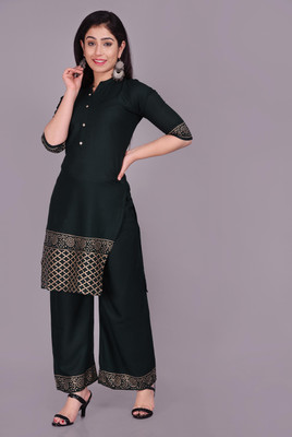 TUHINZIFAB Women Kurta Palazzo Set