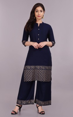 TUHINZIFAB Women Kurta Palazzo Set