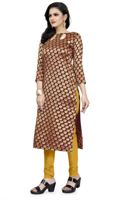 VredeVogel Silk Blend Self Design Salwar Suit Material